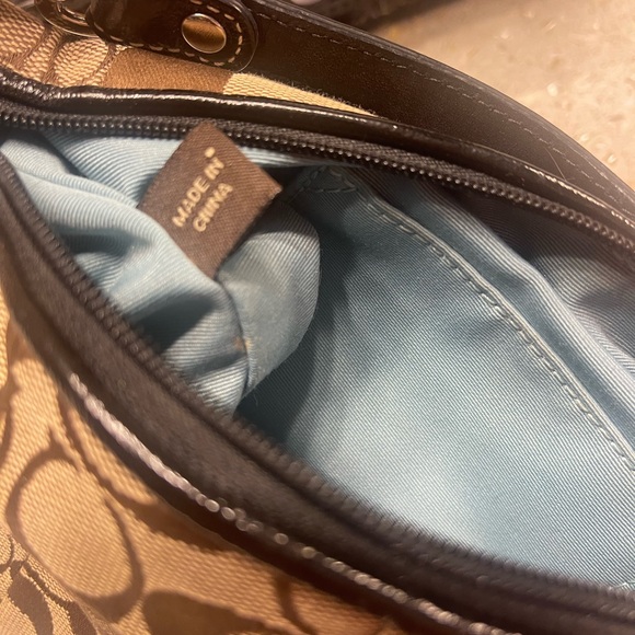 Coach Signature Brown and Tan Shoulder Bag - Picture 4 of 4